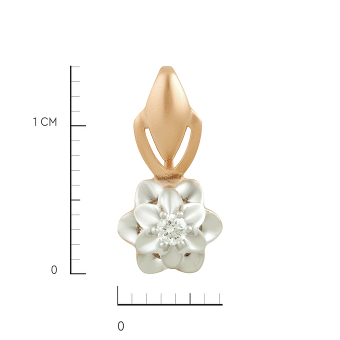 Подвеска из золота 585 пробы c бриллиантом