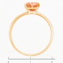 Кольцо из красного золота 585 пробы c 1 камнем синтетическим и фианитами Л23153846 фото 4