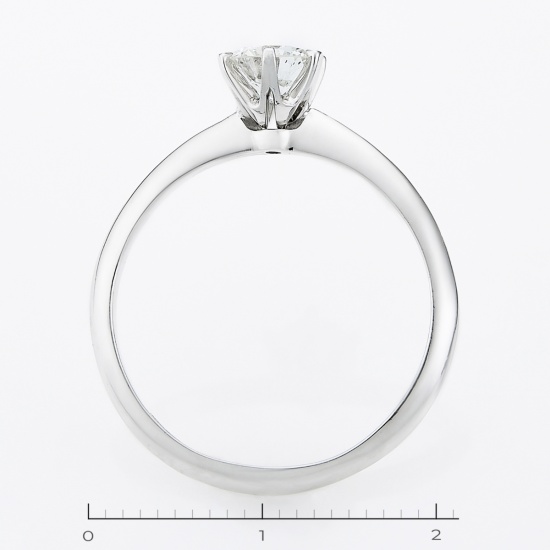 Кольцо из белого золота 585 пробы c 1 бриллиантом, Л12070834 за 106365