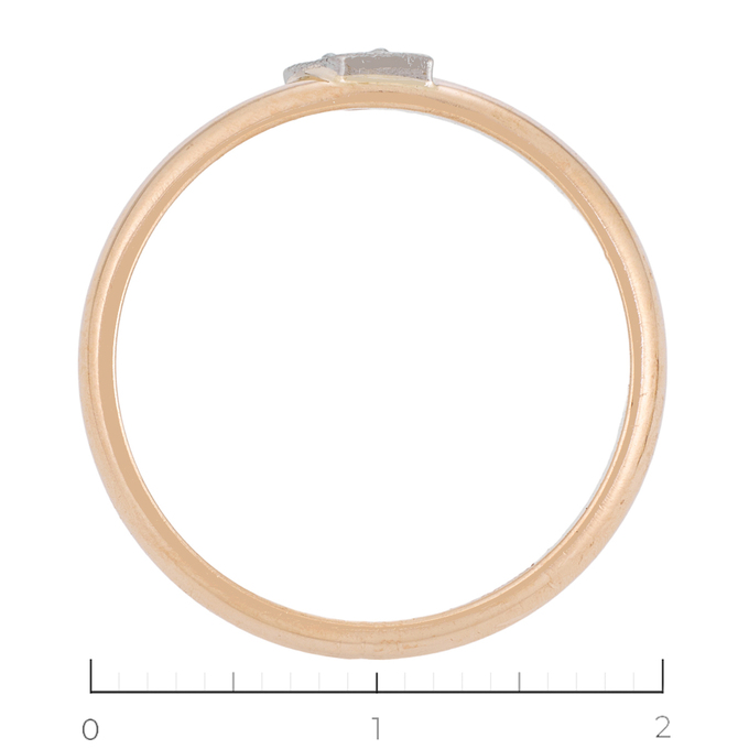 Кольцо из золота 585 пробы c 1 бриллиантом