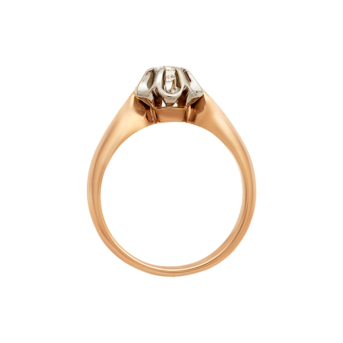 Кольцо из золота 583 пробы c бриллиантом, Л 0610 1077 за 82000