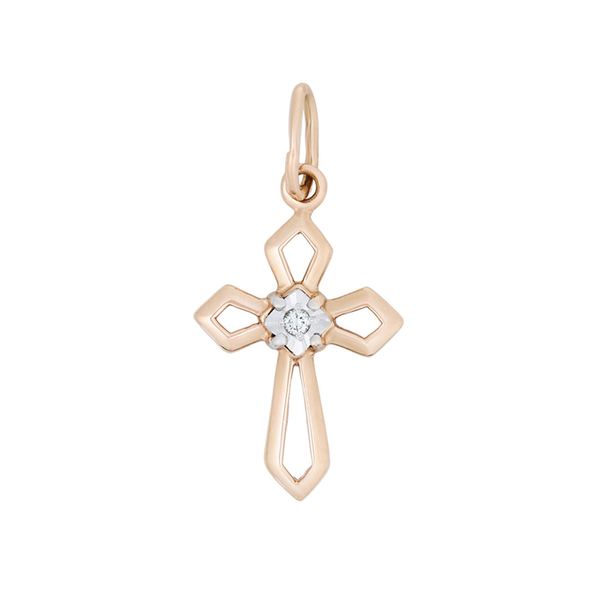 Подвеска из золота 585 пробы c бриллиантом