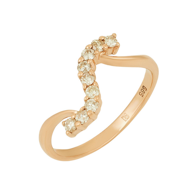 Кольцо из золота 585 пробы c бриллиантами