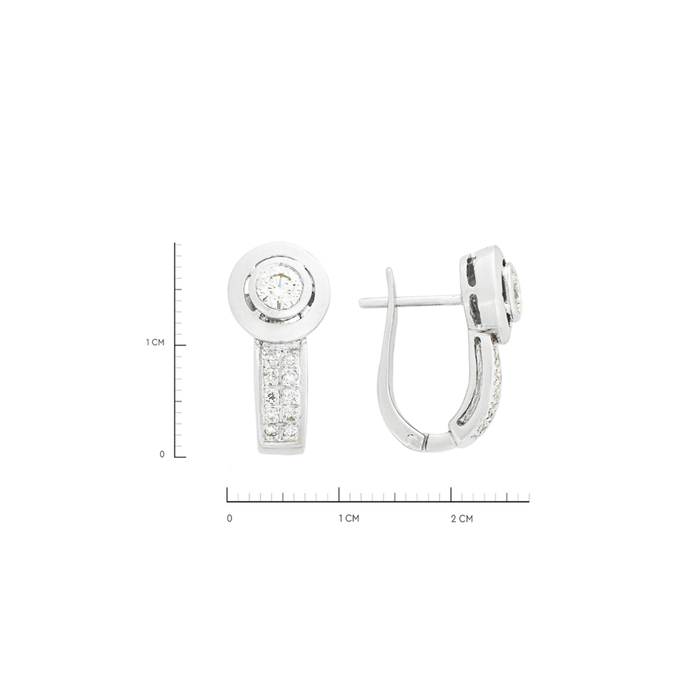 Серьги из золота 750 пробы c бриллиантами, К 0000 3221 за 120000