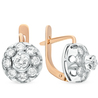Серьги из золота 585 пробы c 18 бриллиантами