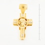 Крестик из желтого золота 585 пробы c 4 бриллиантами Л23022967 фото 2