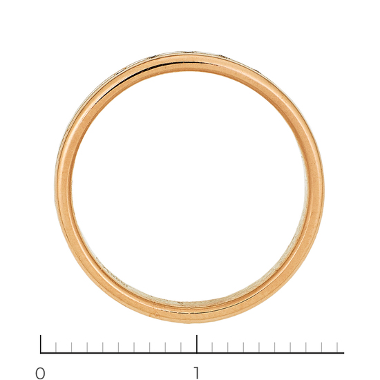 Кольцо из комбинированного золота 585 пробы c 5 бриллиантами, Л58042710 за 20230