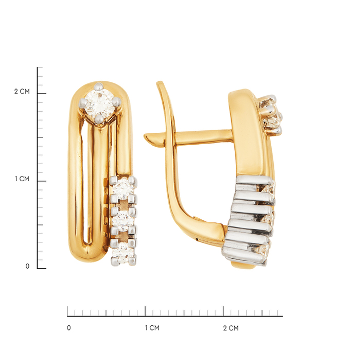 Серьги из золота 750 пробы c бриллиантами, Л 0803 6361 за 95400