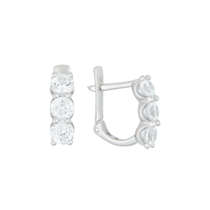 Серьги из золота 585 пробы c фианитами, Л 4710 1995 за 21600