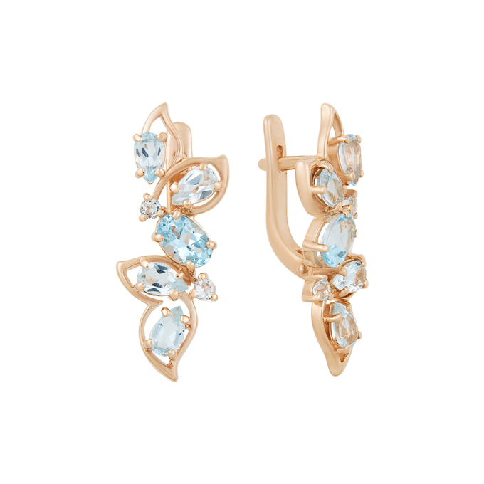 Серьги из золота 585 пробы c топазами, К 0000 3403 за 63200