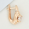 Серьги из красного золота 585 пробы c фианитами