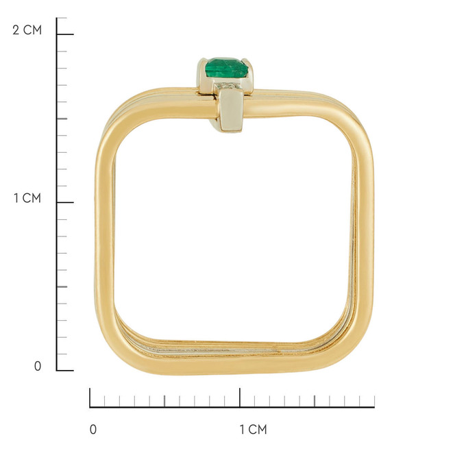 Кольцо из золота 585 пробы c изумрудом и бриллиантами, Л 4306 7064 за 70320