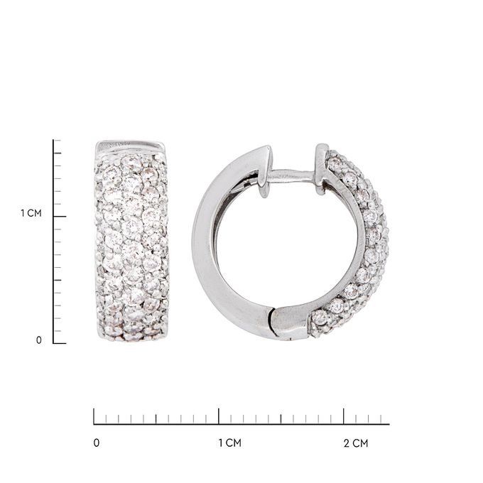 Серьги из золота 750 пробы с бриллиантами, Ц О007 3453 за 125000