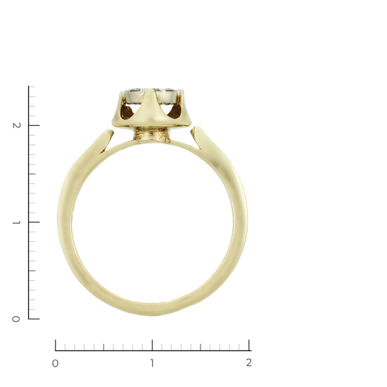 Кольцо из желтого золота 585 пробы c 19 бриллиантами, Л06152346 за 20400