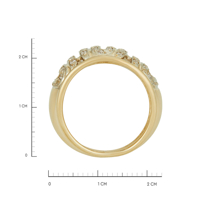 Кольцо из золота 585 пробы c фианитами, Л 3209 0861 за 91000