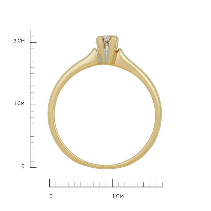 Кольцо из золота 585 пробы c бриллиантом, Л 3005 9439 за 38320