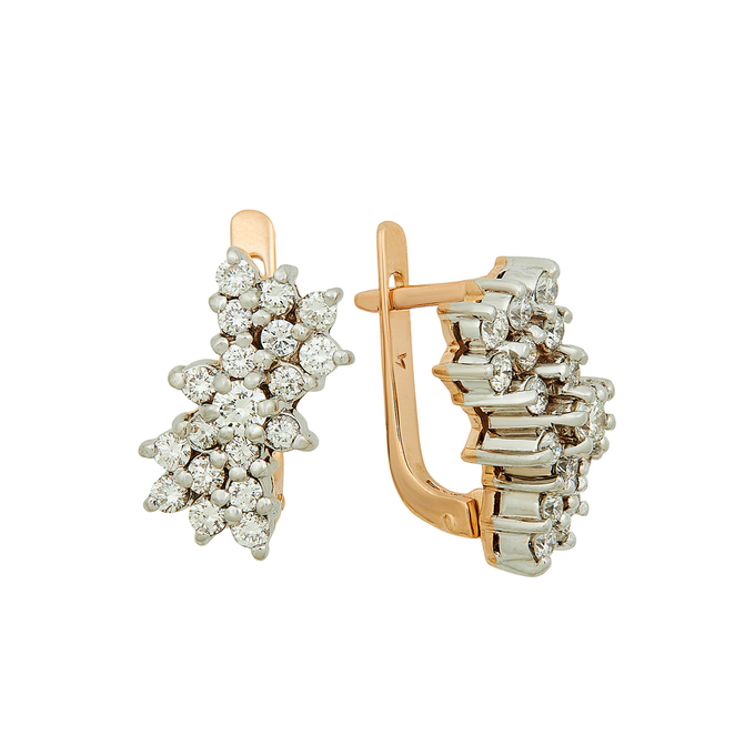 Серьги из золота 585 пробы c бриллиантами, Л 3606 2899 за 145440