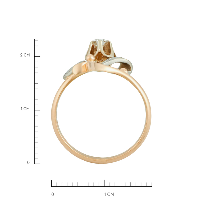 Кольцо из золота 585 пробы c бриллиантом, Л 2811 6663 за 44240