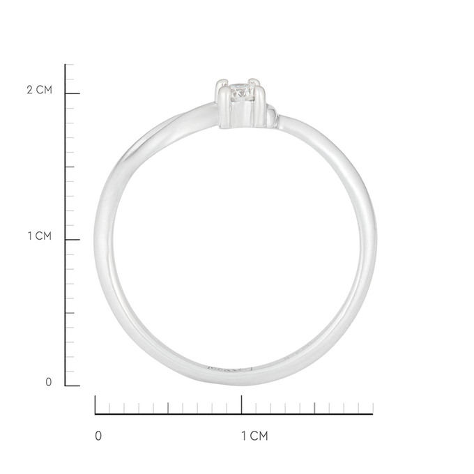 Кольцо из золота 585 пробы c бриллиантом, Л 4107 6738 за 24700