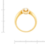 Кольцо из желтого золота 750 пробы c 1 бриллиантом Л48064699 фото 4