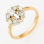 Кольцо из комбинированного золота 585 пробы c 5 бриллиантами Л52055488 фото 1