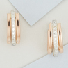 Серьги из комбинированного золота 585 пробы