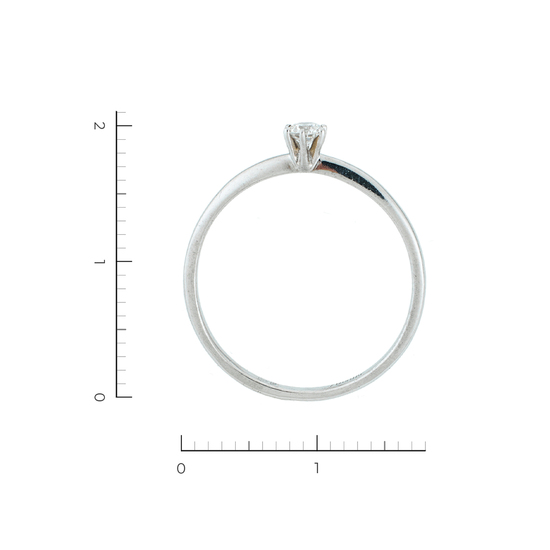 Кольцо из белой платины 950 пробы c 1 бриллиантом, Л37057693 за 16030