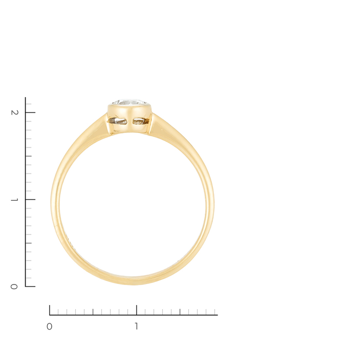 Кольцо из золота 750 пробы c 1 бриллиантом, Л 2810 4236 за 48720