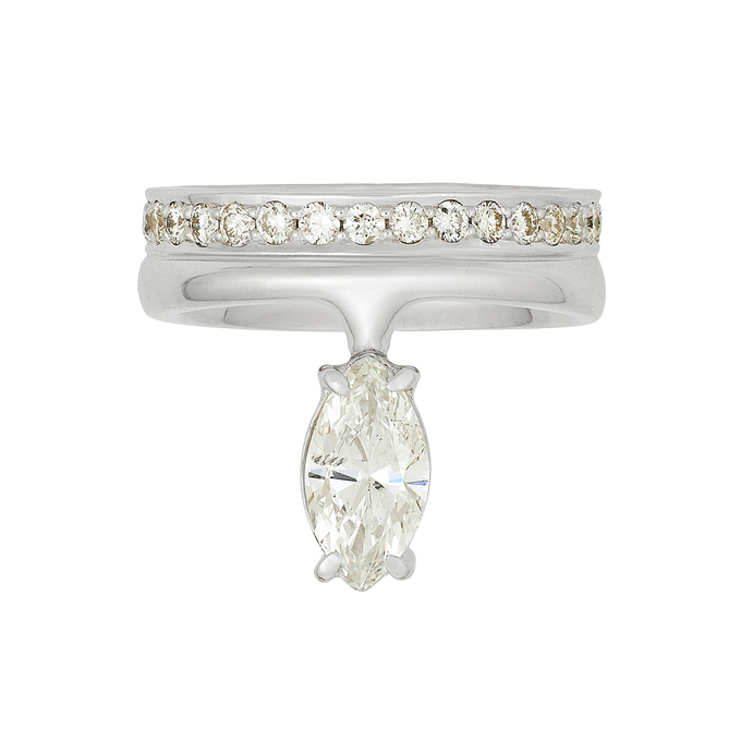 Кольцо из золота 750 пробы c бриллиантами, Л 0808 7569 за 340000