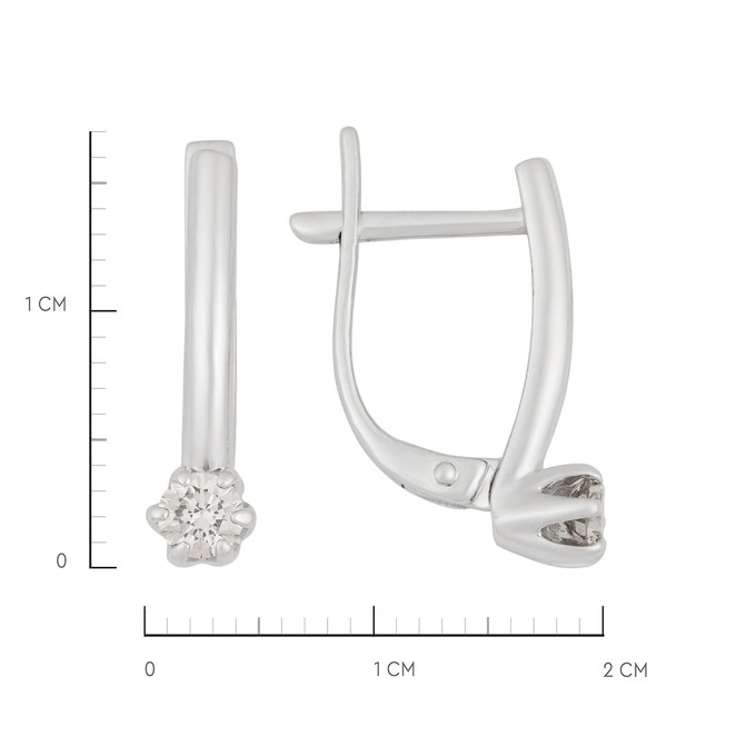 Серьги из золота 585 пробы c бриллиантами, Л 7502 8502 за 42800