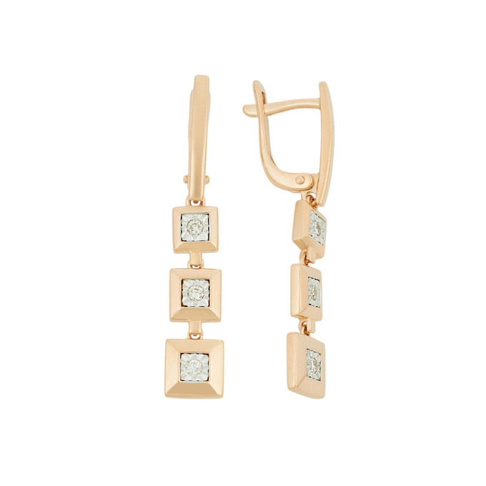 Серьги из золота 585 пробы с бриллиантами, Л 0808 4705 за 59200