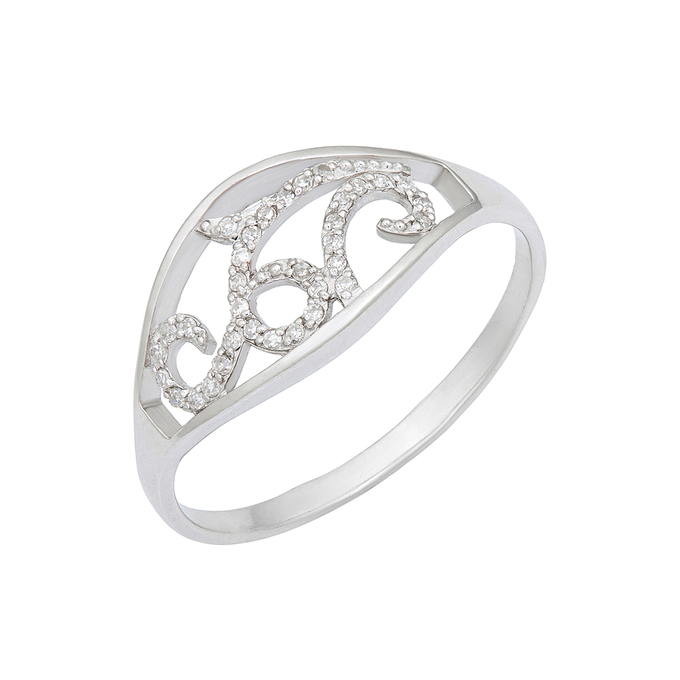 Кольцо из золота 585 пробы c бриллиантами