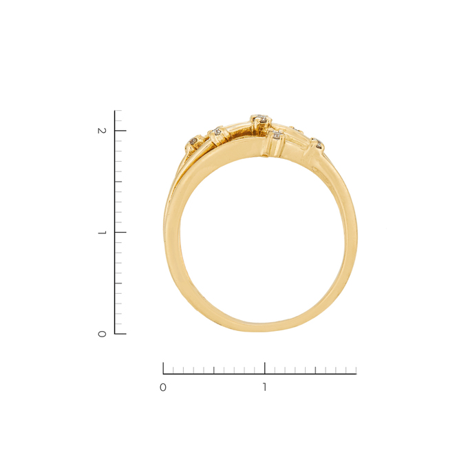 Кольцо из желтого золота 750 пробы c 8 бриллиантами, Л 3208 5038 за 59430