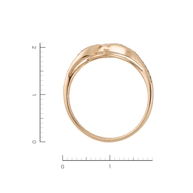 Кольцо из золота 585 пробы c 23 бриллиантами, Л 5207 3066 за 13740