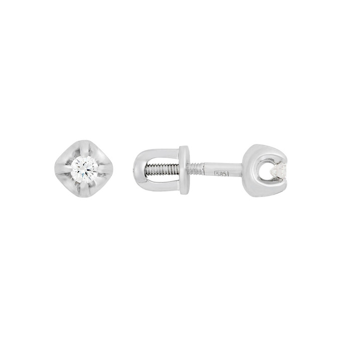 Серьги из золота 585 пробы с бриллиантами, Л 1912 1655 за 21700