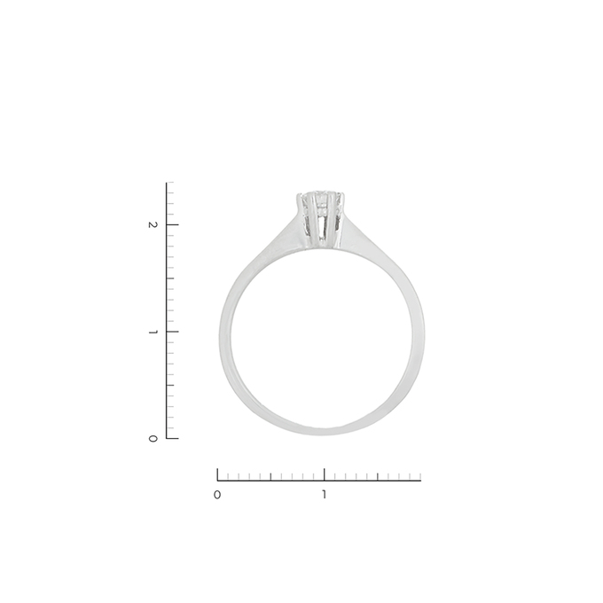 Кольцо из золота 750 пробы c 1 бриллиантом