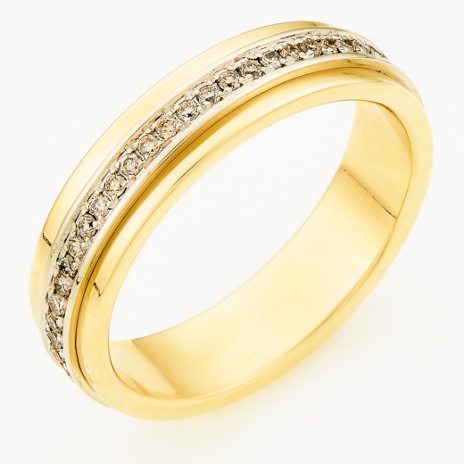 Кольцо из комбинированного золота 585 пробы c 54 бриллиантами Л19071870 фото 1