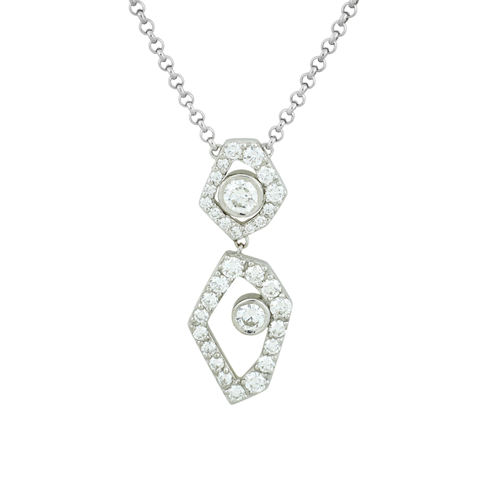 Колье из золота 750 пробы c бриллиантами