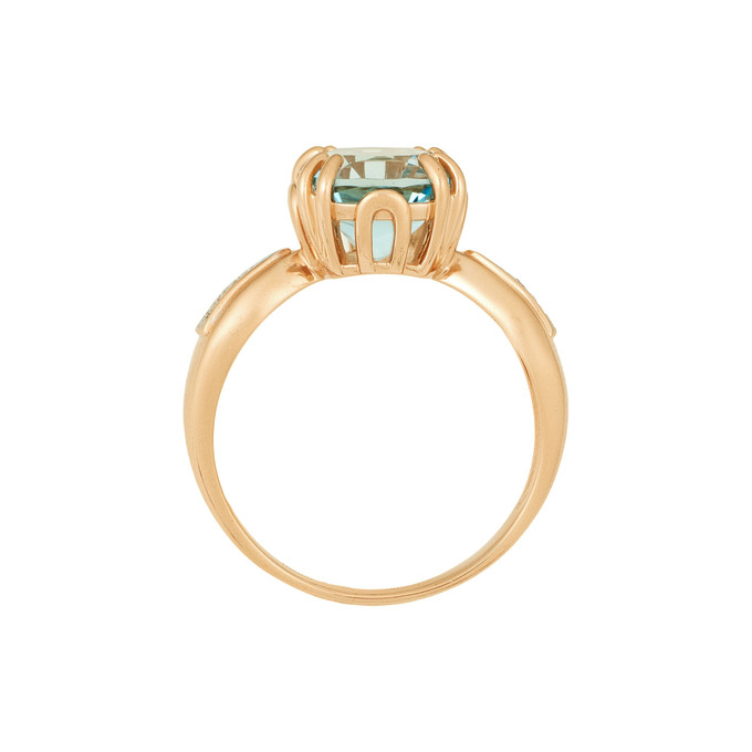 Кольцо из золота 585 пробы c топазом и бриллиантами, Л 2414 8736 за 59040