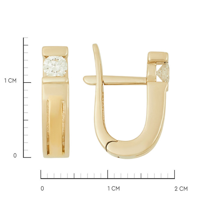 Серьги из золота 750 пробы c бриллиантами, Л 6103 1662 за 81600