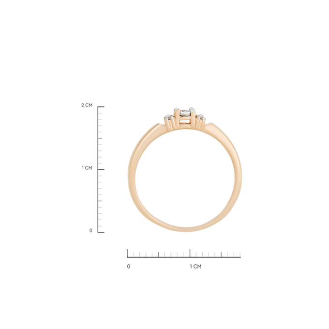 Кольцо из золота 585 пробы c бриллиантами, Л 1116 4639 за 19120