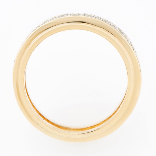 Кольцо обручальное из желтого золота 585 пробы c 36 бриллиантами, Л35054223 за 48000