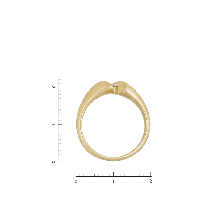 Кольцо из золота 585 пробы c 1 бриллиантом, Л 1208 2360 за 102800