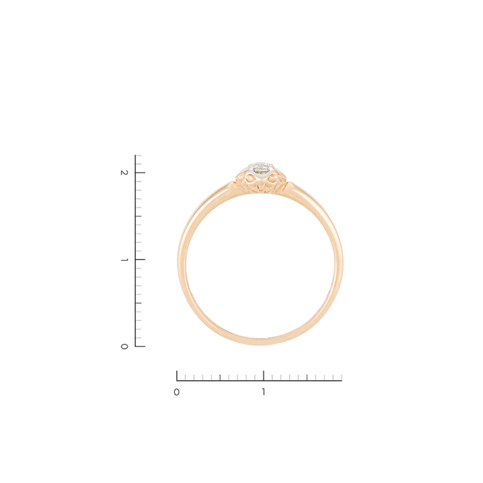Кольцо из золота 585 пробы c 1 бриллиантом, Л 6602 1425 за 15120
