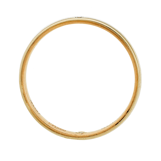 Кольцо обручальное из комбинированного золота 585 пробы c 2 бриллиантами, Л64019039 за 6750