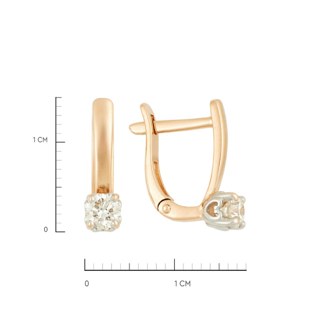 Серьги из золота 585 пробы с бриллиантами