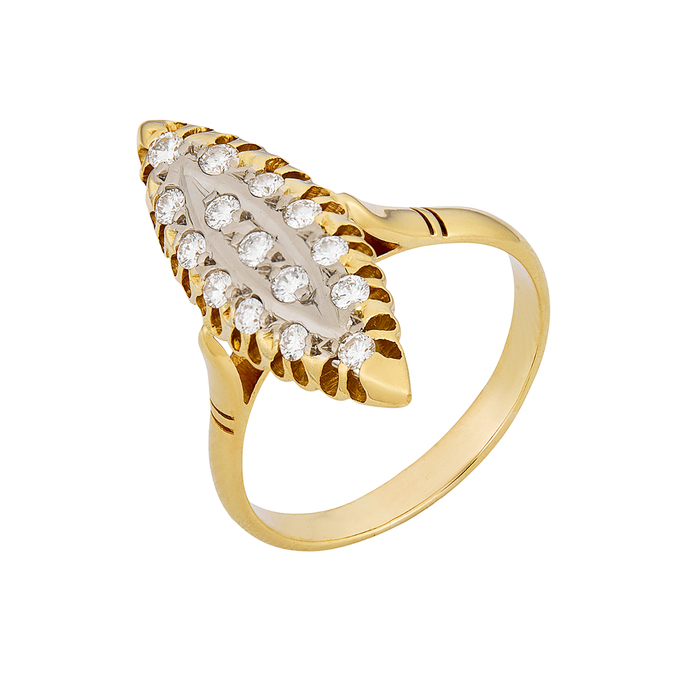 Кольцо из золота 750 пробы c бриллиантами, Л 2408 9650 за 123000