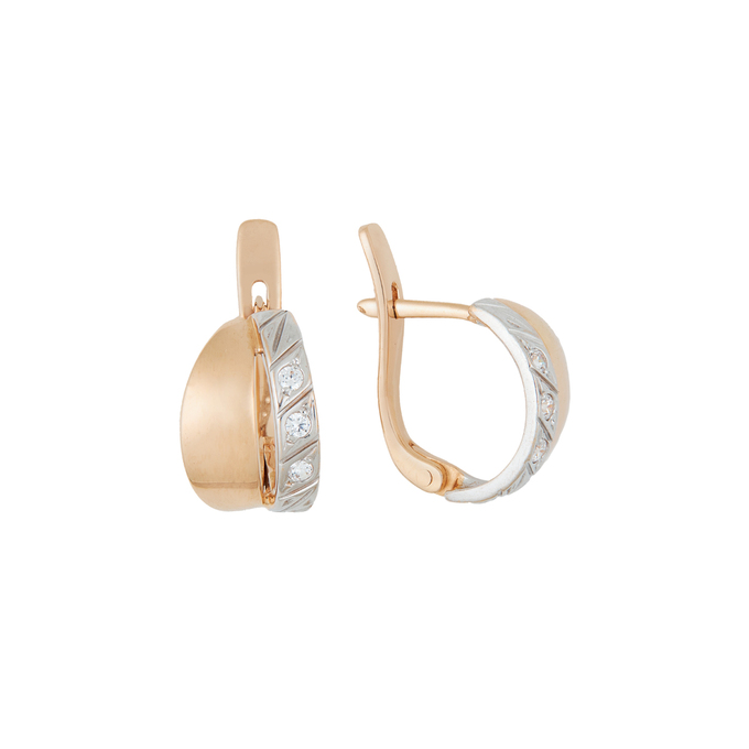 Серьги из золота 585 пробы c фианитами, Л 7601 4139 за 26000
