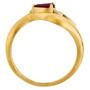 Кольцо из желтого золота 750 пробы c 4 бриллиантами и 1 рубином Л47090641 фото 3