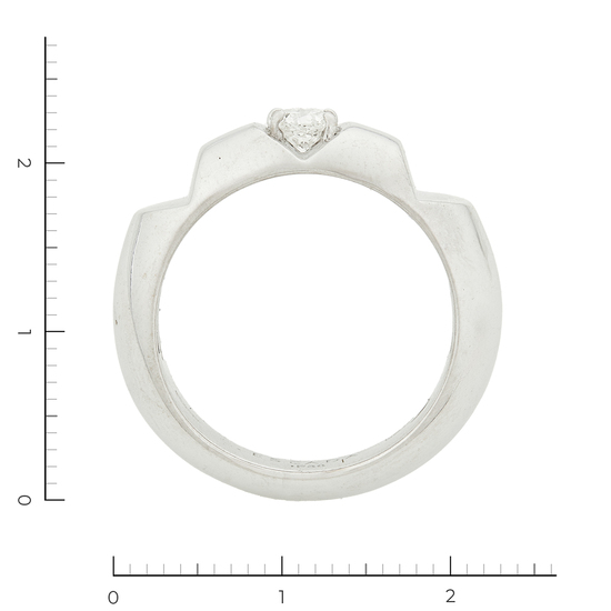 Кольцо из белого золота 750 пробы c 1 бриллиантом, Л41063691 за 96500